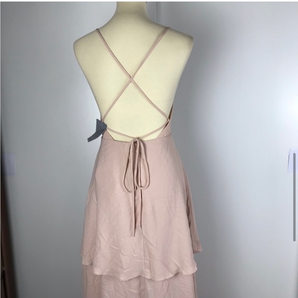 Show Me Your Mumu NEW NWT Calypso Ruffle Blush Bridesmaid Prom Dress Size Small - Picture 5 of 7